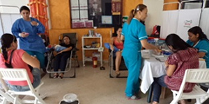 Jornada de donación voluntaria de sangre en el Palmira