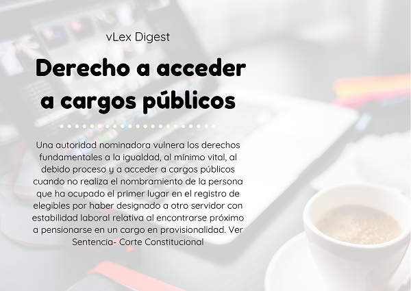 Derecho a acceder a cargos públicos