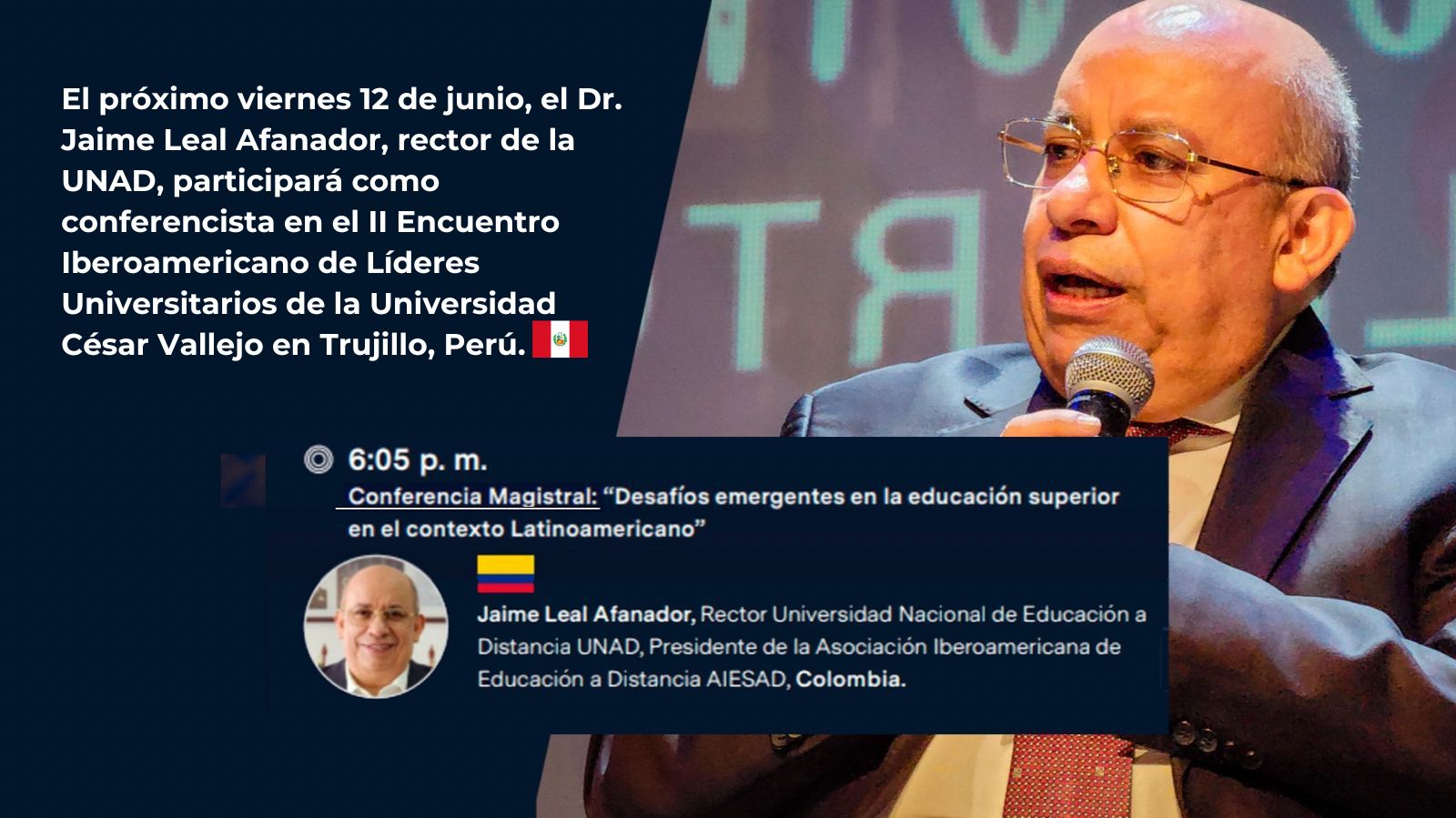 El rector de la UNAD representa a Colombia en el II Encuentro Iberoamericano de Líderes Universitarios