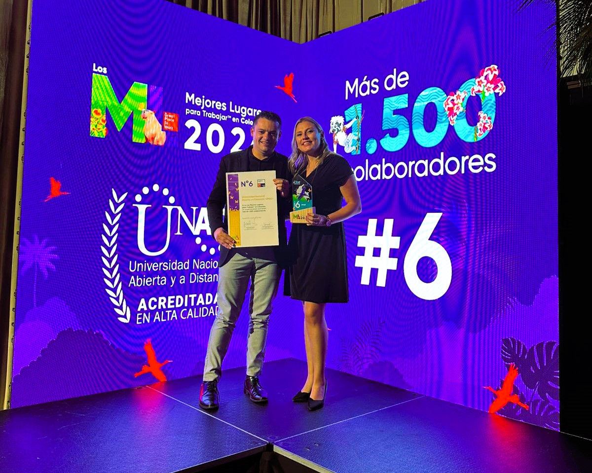La UNAD entre los mejores lugares para trabajar en Colombia, según Great Place to Work 2024