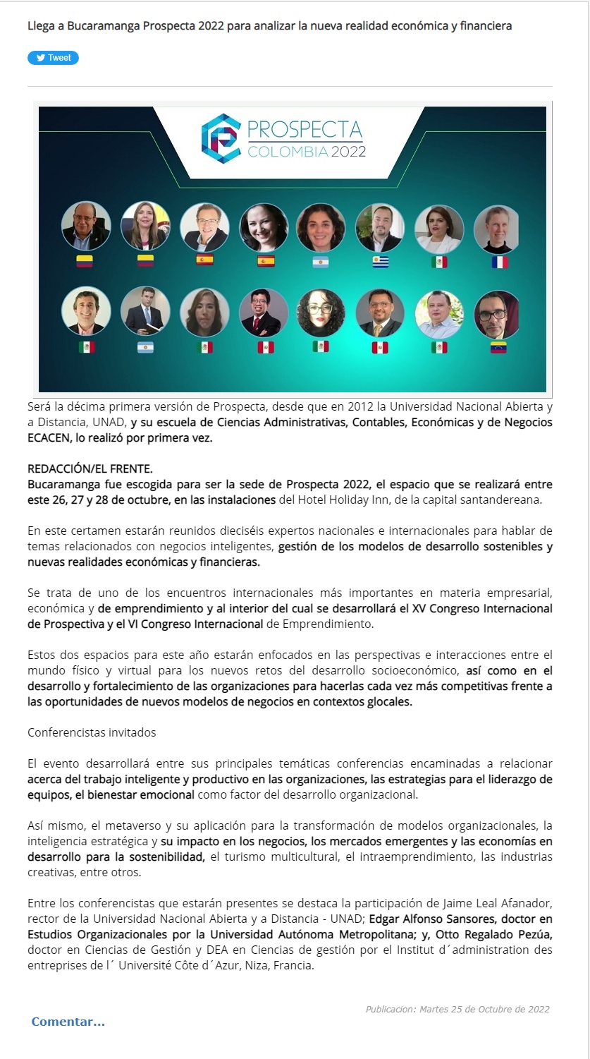 EL FRENTE PROSPECTA UNAD