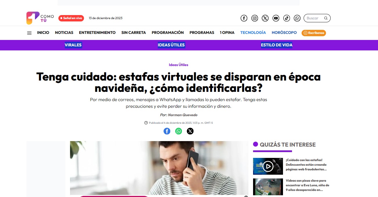 ESTAFAS CANAL UNO