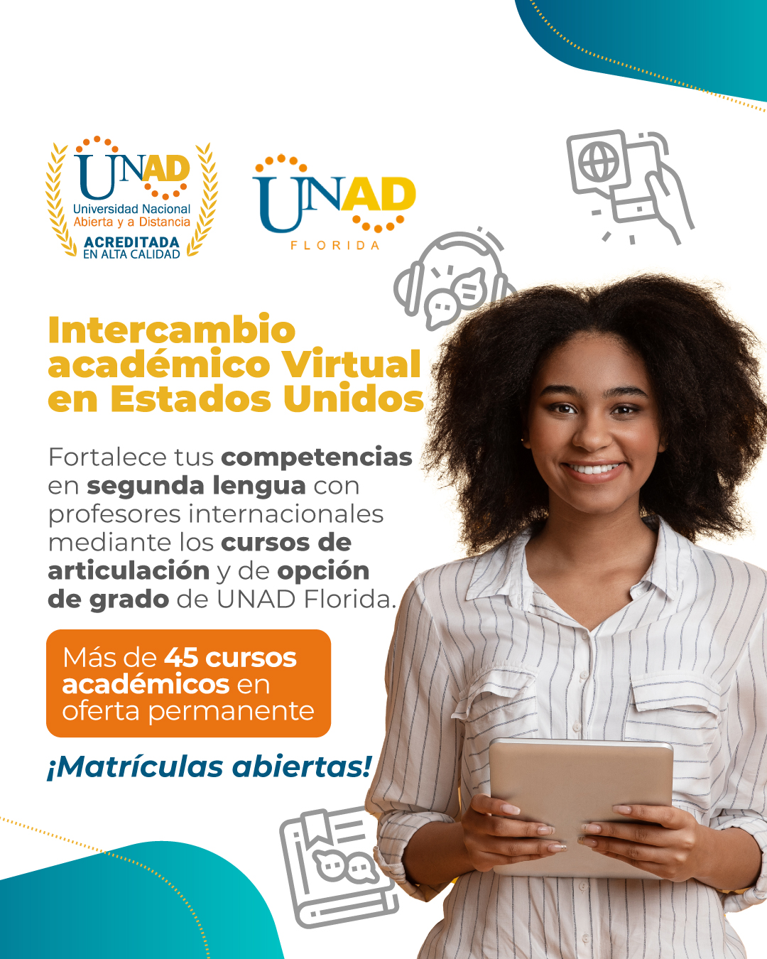 Abierta la inscripción para cursos de articulación y opción de grado en UNAD Florida 