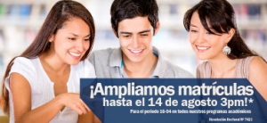 ¡Ampliamos plazo de cierre de matrículas para el periodo 16-04!