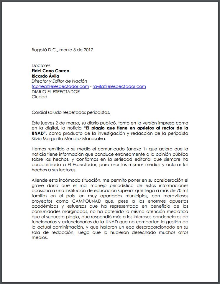carta a el espectador