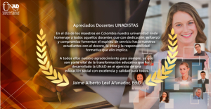 ¡Feliz día docentes Unadistas!