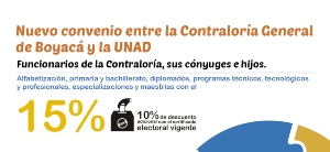 Convenio de la UNAD beneficia a funcionarios de la Contraloría General de Boyacá 