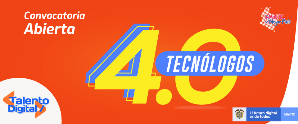 MinTIC lanza convocatoria para tecnólogos en áreas de la cuarta revolución industrial