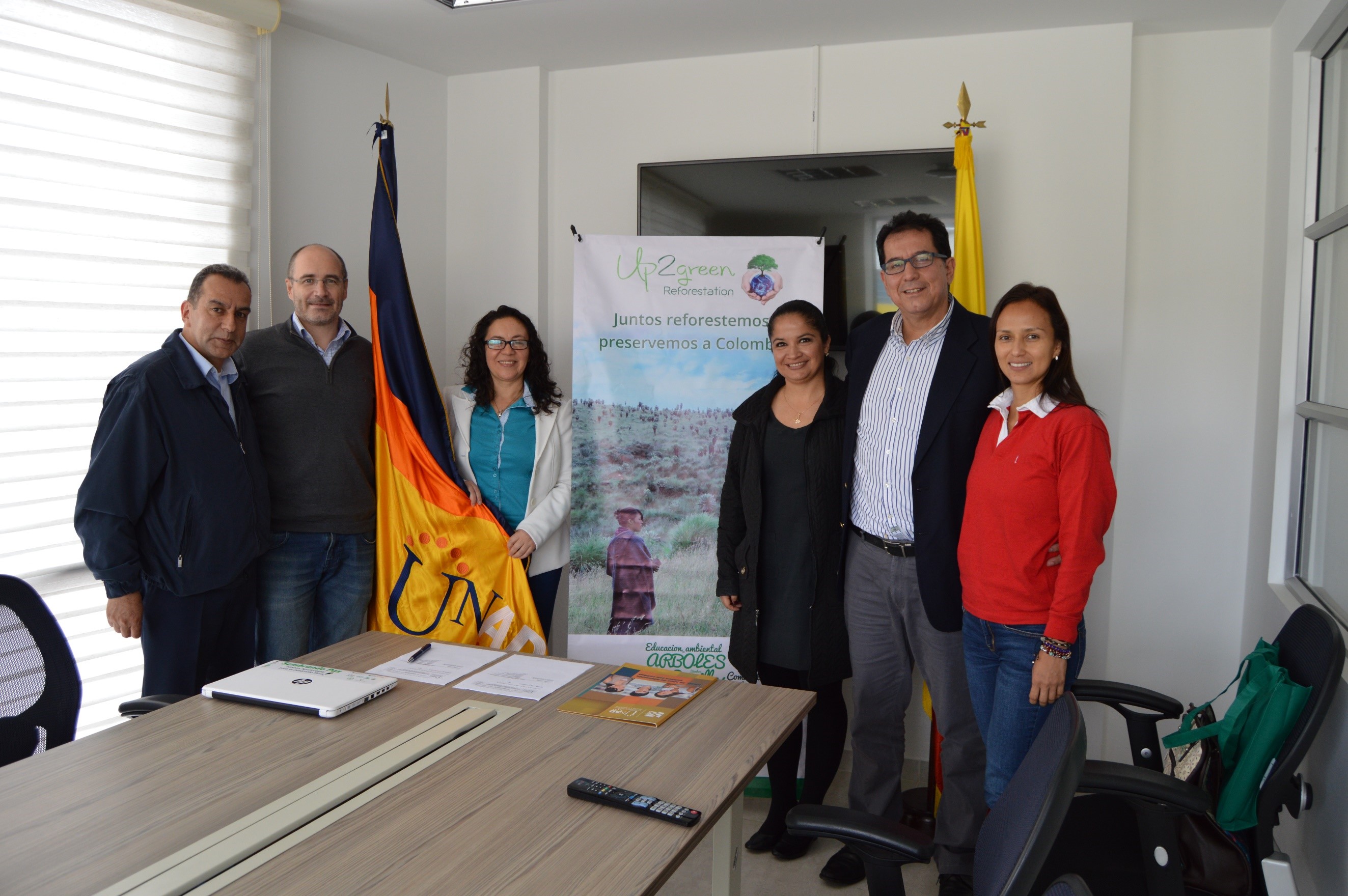 La UNAD CCAV Pasto y La Red de Fincas silvopastoriles de Nariño,  firman convenio marco con UP2GREEN