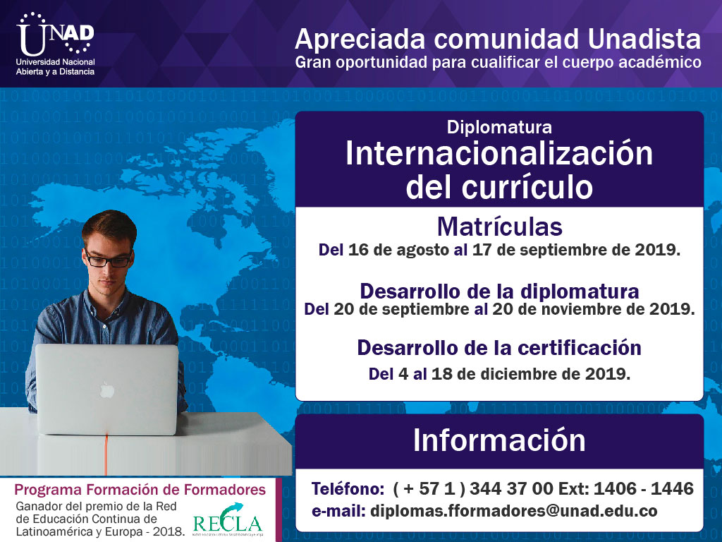 La diplomatura en Internacionalización de Currículo amplía sus fechas de matrícula