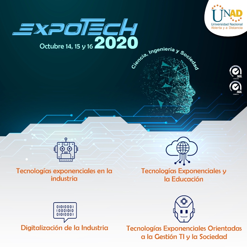 Se amplía plazo para presentar aportes académicos en el Congreso Virtual de Tecnologías exponenciales para la consolidación de la industria 4.0 EXPOTECH 2020	