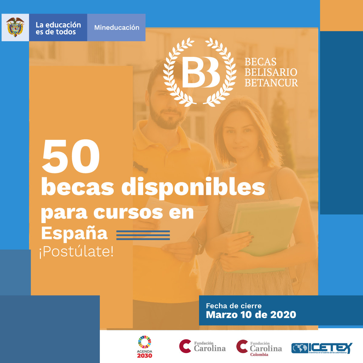 La Fundación Carolina y el ICETEX abren convocatoria para becas en España