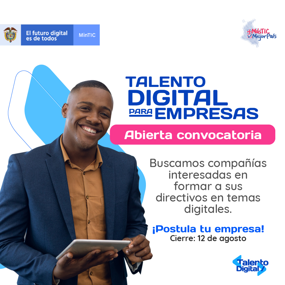 Participa en la convocatoria Talento Digital para Empresas del MinTIC