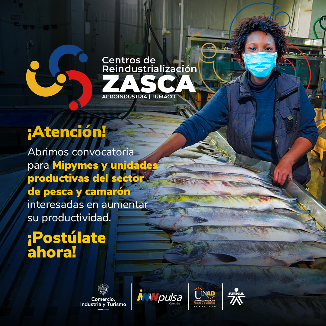 Ministerio de Comercio, iNNpulsa y la UNAD habilitan la convocatoria para el centro ZASCA de pesca y camarón en Tumaco 