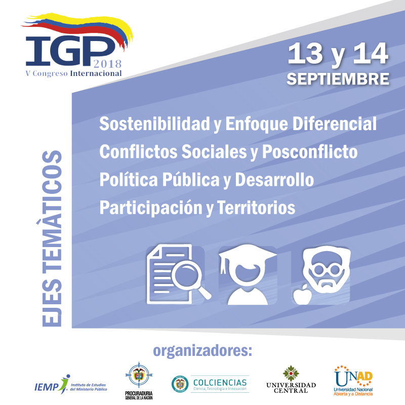 V congreso de IGP ejes tematicos ECJP