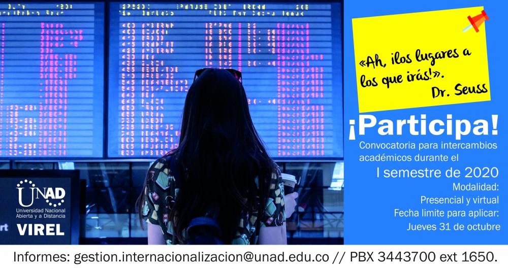 Abierta convocatoria para realizar intercambios 2020-I