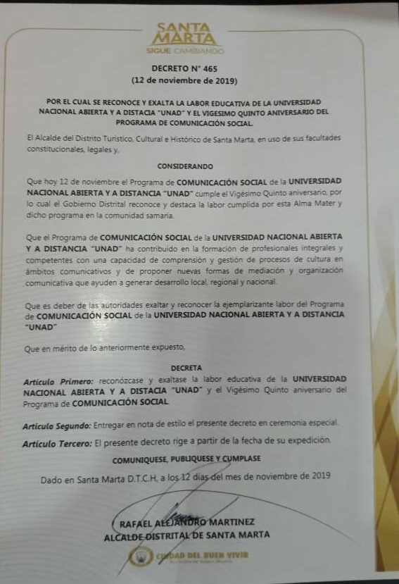 Decreto alcaldía