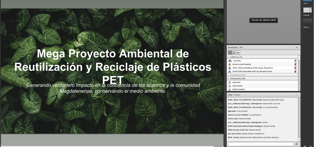 SISSU CEAD Santa Marta realizó la Conferencia "Ecoconciencia: Mega Proyecto Ambiental de Reutilización y Reciclaje de Plásticos PET".