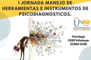  la zona Caribe realizará "Primera Jornada sobre el Manejo de Herramientas e Instrumentos de Psicodiagnosticos"