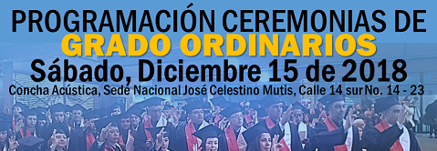 Información Grados Ordinarios Diciembre 2018
