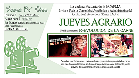  ECAPMA invita a toda la comunidad Académica JUEVES AGRARIO
