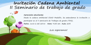 II Seminario de Trabajos de Grado "Cadena Ambiental"