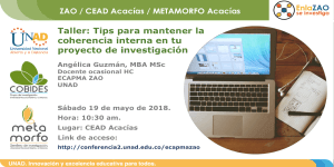 Taller: Tips para mantener la coherencia interna en tu proyecto de investigación 