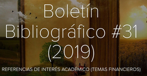Conozca el Boletín Bibliográfico No.31 de la e-Biblioteca