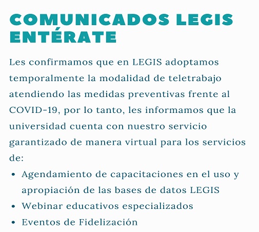 Comunicado LEGIS