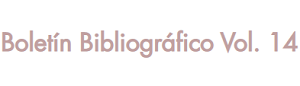 Boletín bibliográfico Vol. 14 e-Biblioteca