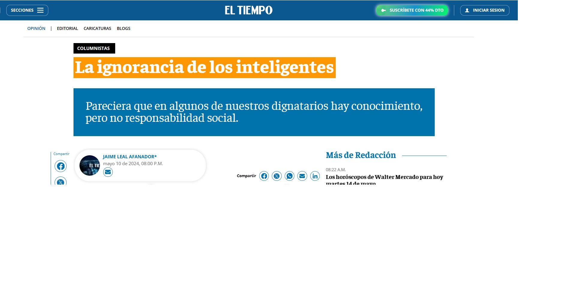 el tiempo Columna inteligentes