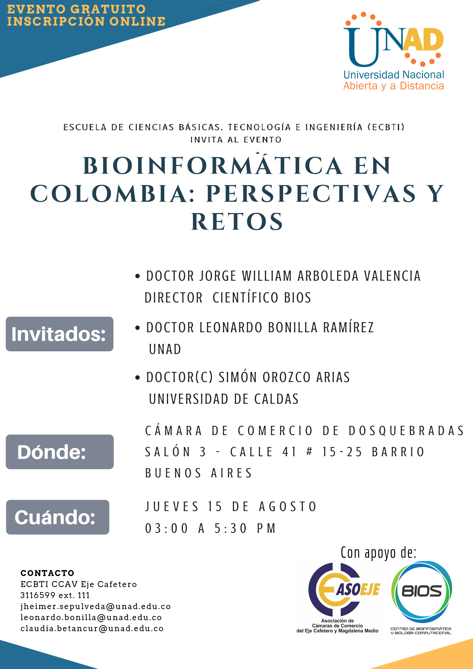 Evento: Bioinformática en Colombia: perspectivas y retos