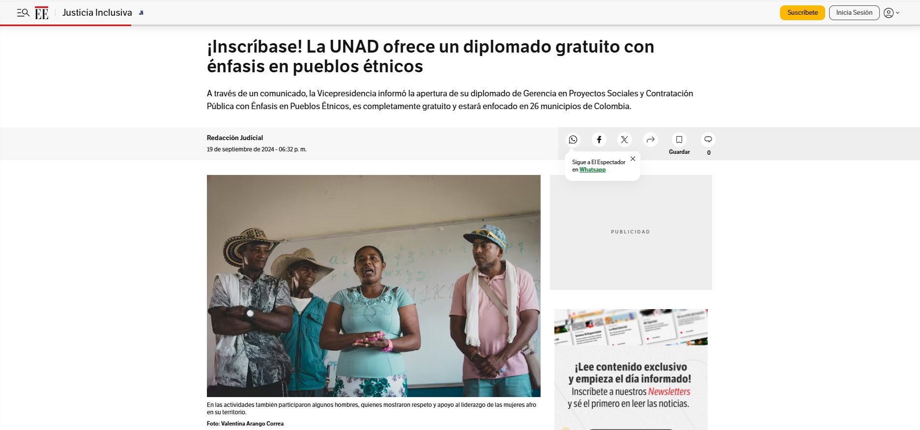 espectador diplomado unad
