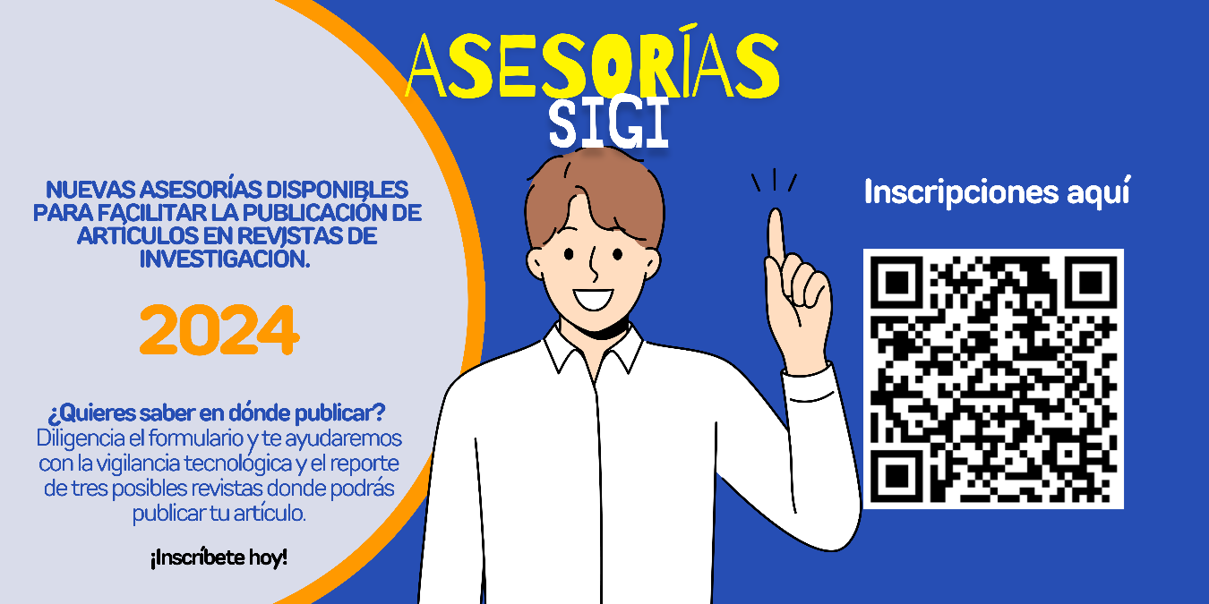 El SIGI abre convocatoria de asesorías para la publicación de artículos en revistas de investigación.