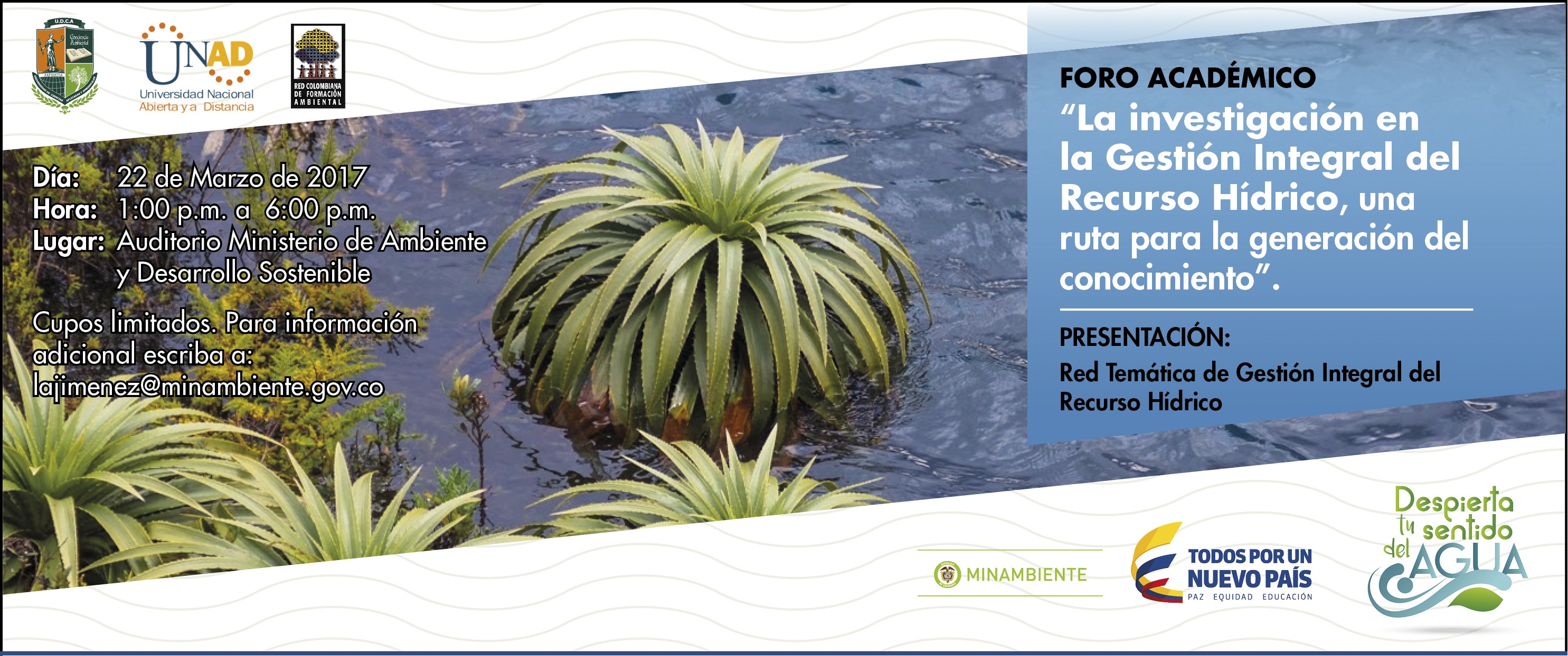 INVITACIÓN FORO DÍA DEL AGUA