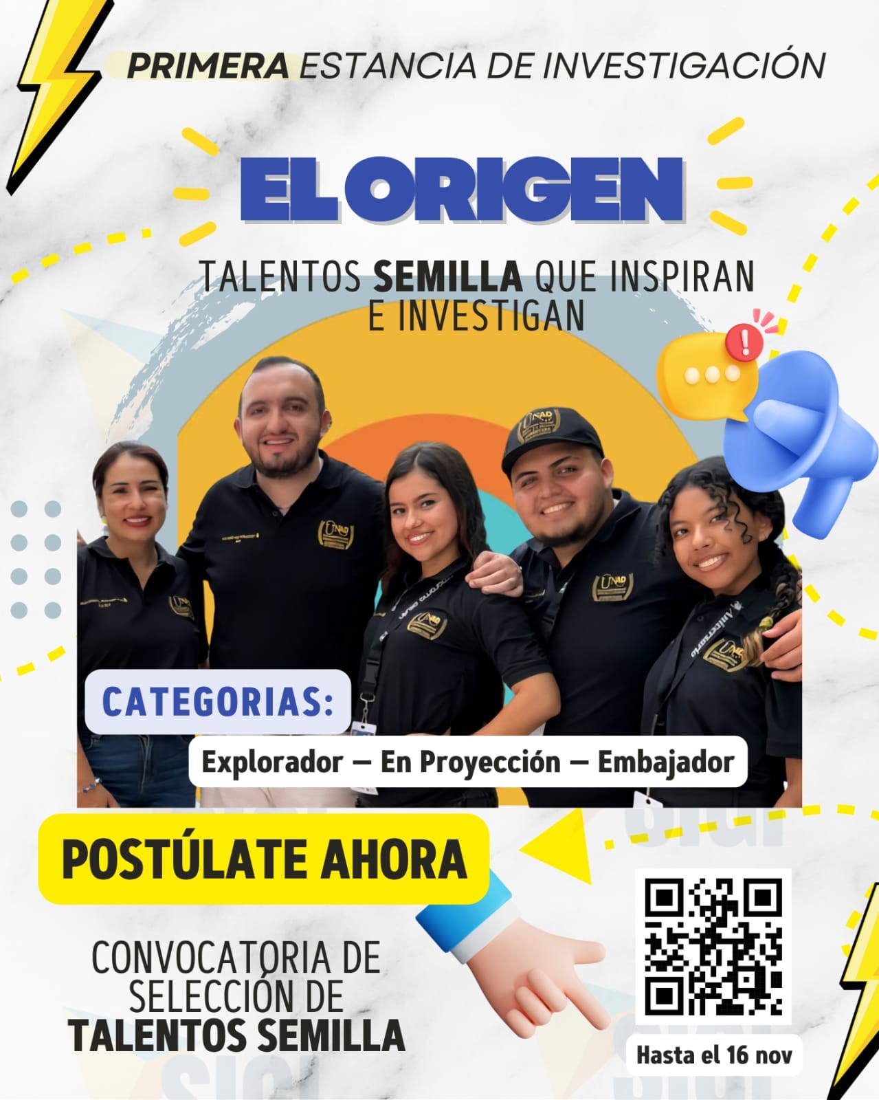 Convocatoria Nº 01 de 2025 – “El Origen: Talentos Semilla que Inspiran e Investigan” Primera experiencia de Estancias de Investigación para Semilleros -Territorio UNADISTA
