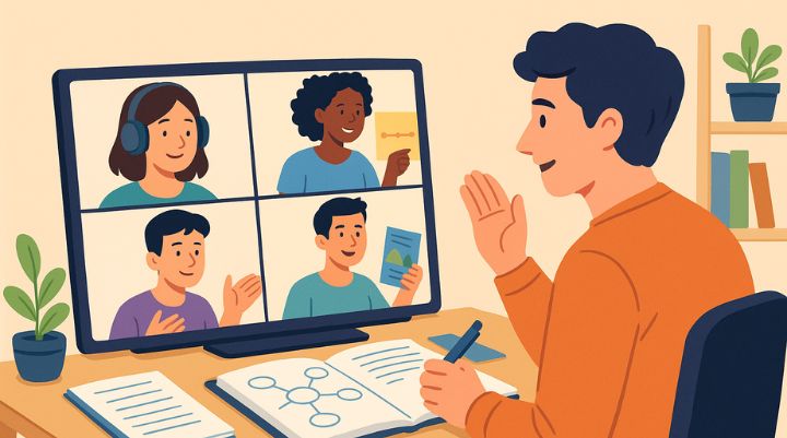 ¡Confianza que Habla! Cómo Mapas Mentales, Folletos y Líneas de Tiempo Están Rompiendo el Silencio en las Clases de Inglés Virtual
