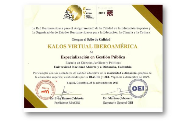 kalos virtual iberoamerica especializacion gestion publica
