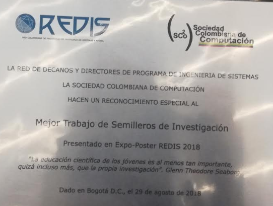 SIMGO IN, el mejor semillero de investigación de la UNAD en el Encuentro Académico REDIS 2018