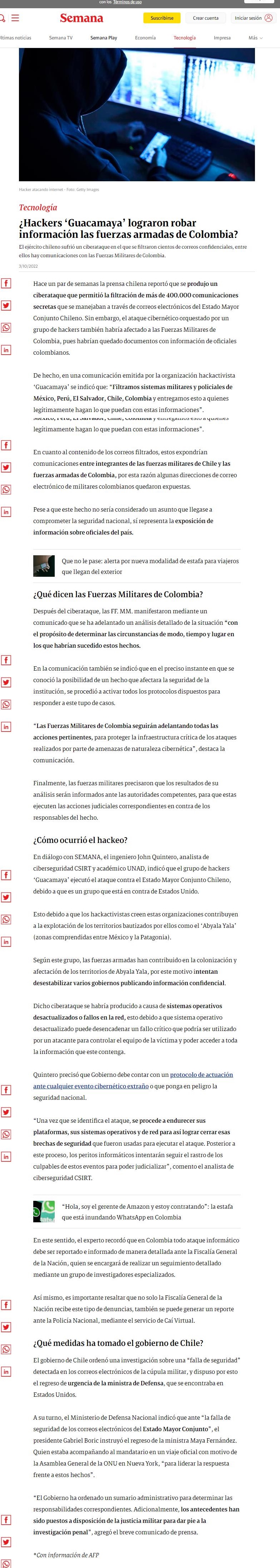 semana hackeo